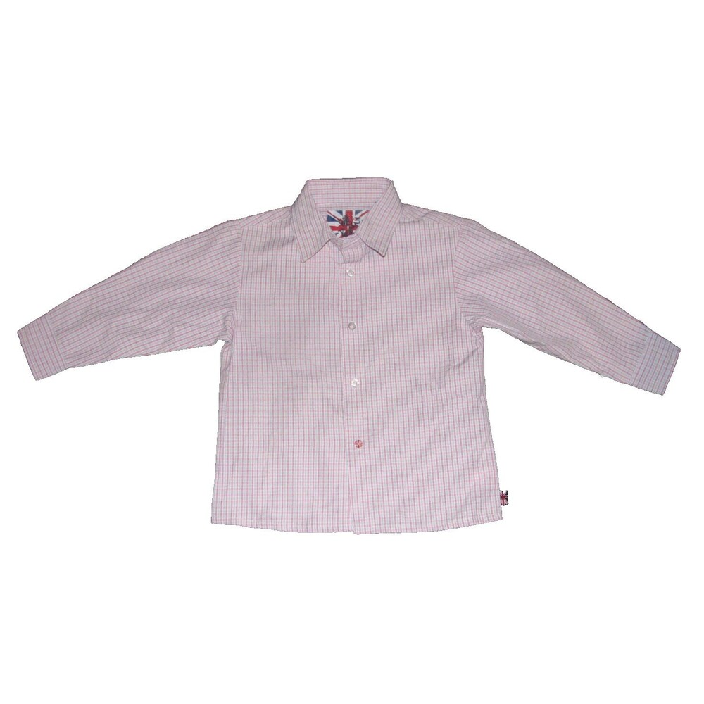 English Laundry Red Plaid Long Sleeve Button Dress Shirt Boys 4T